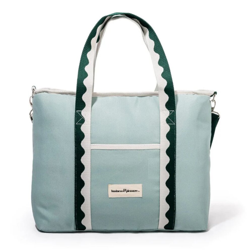 BUSINESS & PLEASURE CO. Cooler Tote Bag Beach - RIVIE GREEN - New $99 Retail